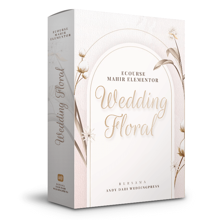 Cover Box Ecourse Mahir Elementor Seri Wedding Floral SAAS