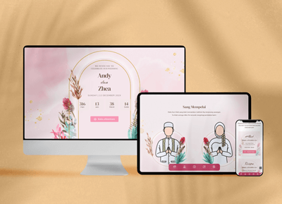 Template Website Undangan Digital Floral 01 Elementor Syar'i