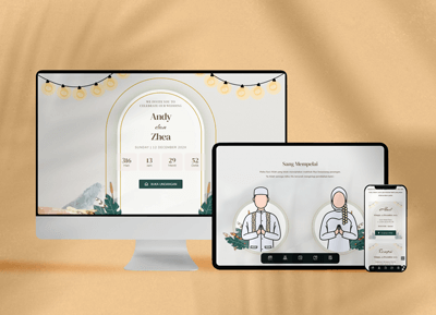 Template Website Undangan Digital Floral 02 Elementor Syar'i
