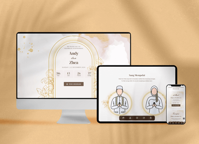 Template Website Undangan Digital Floral 03 Elementor Syar'i