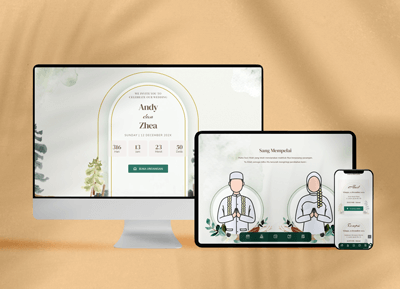 Template Website Undangan Digital Floral 04 Elementor Syar'i