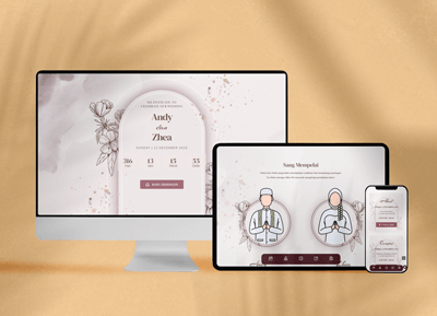 Template Website Undangan Digital Floral 05 Elementor Syar'i