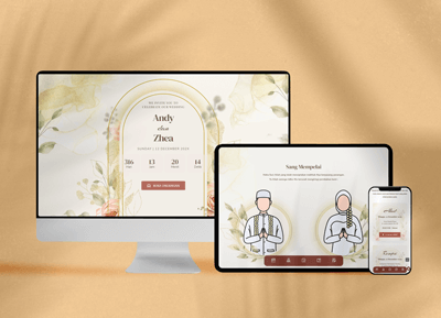 Template Website Undangan Digital Floral 06 Elementor Syar'i