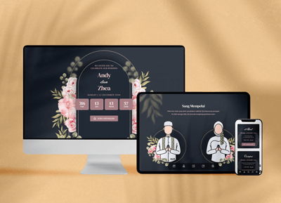 Template Website Undangan Digital Floral 07 Elementor Syar'i