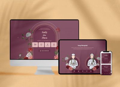 Template Website Undangan Digital Floral 10 Elementor Syar'i