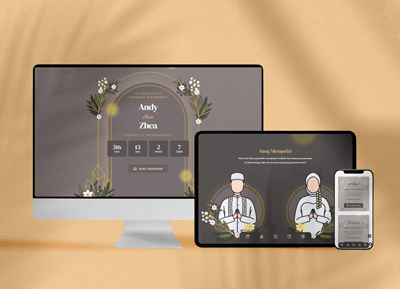 Template Website Undangan Digital Floral 11 Elementor Syar'i